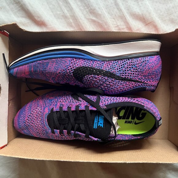 Nike Other - 2016 NIKE FLYKNIT RACER GAME ROYAL PINK FLASH [526628-400] size 10 US